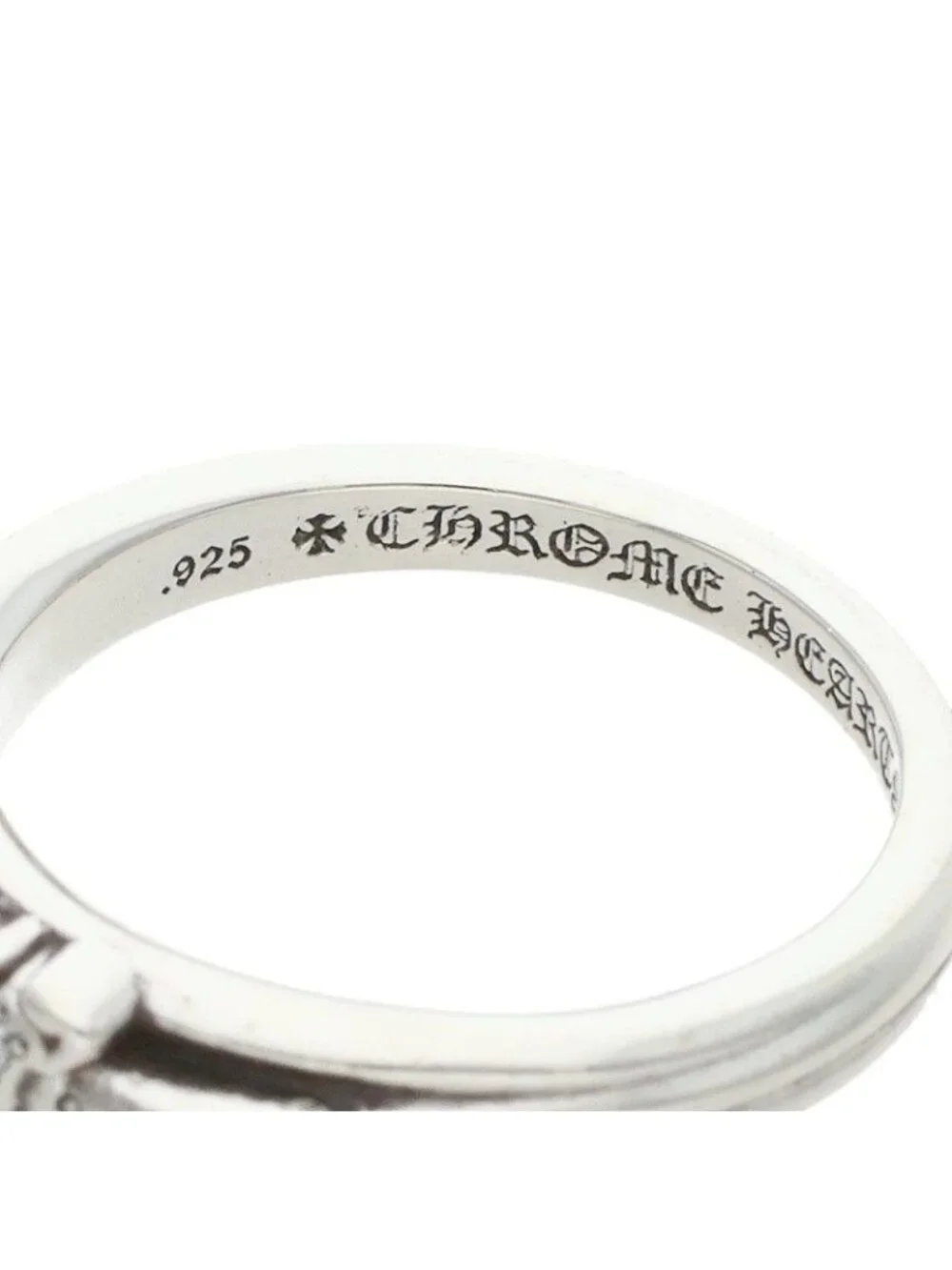 Chrome Hearts Baby Clsc P D Classic Dagger Pave Diamond Silver Ring